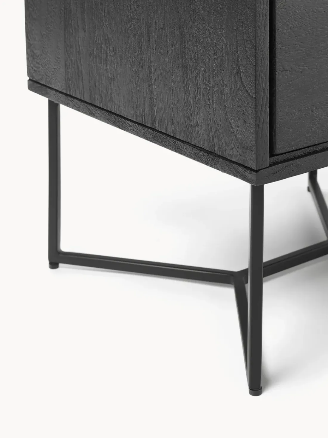 Mesita de noche de madera de mango con cajón Luca