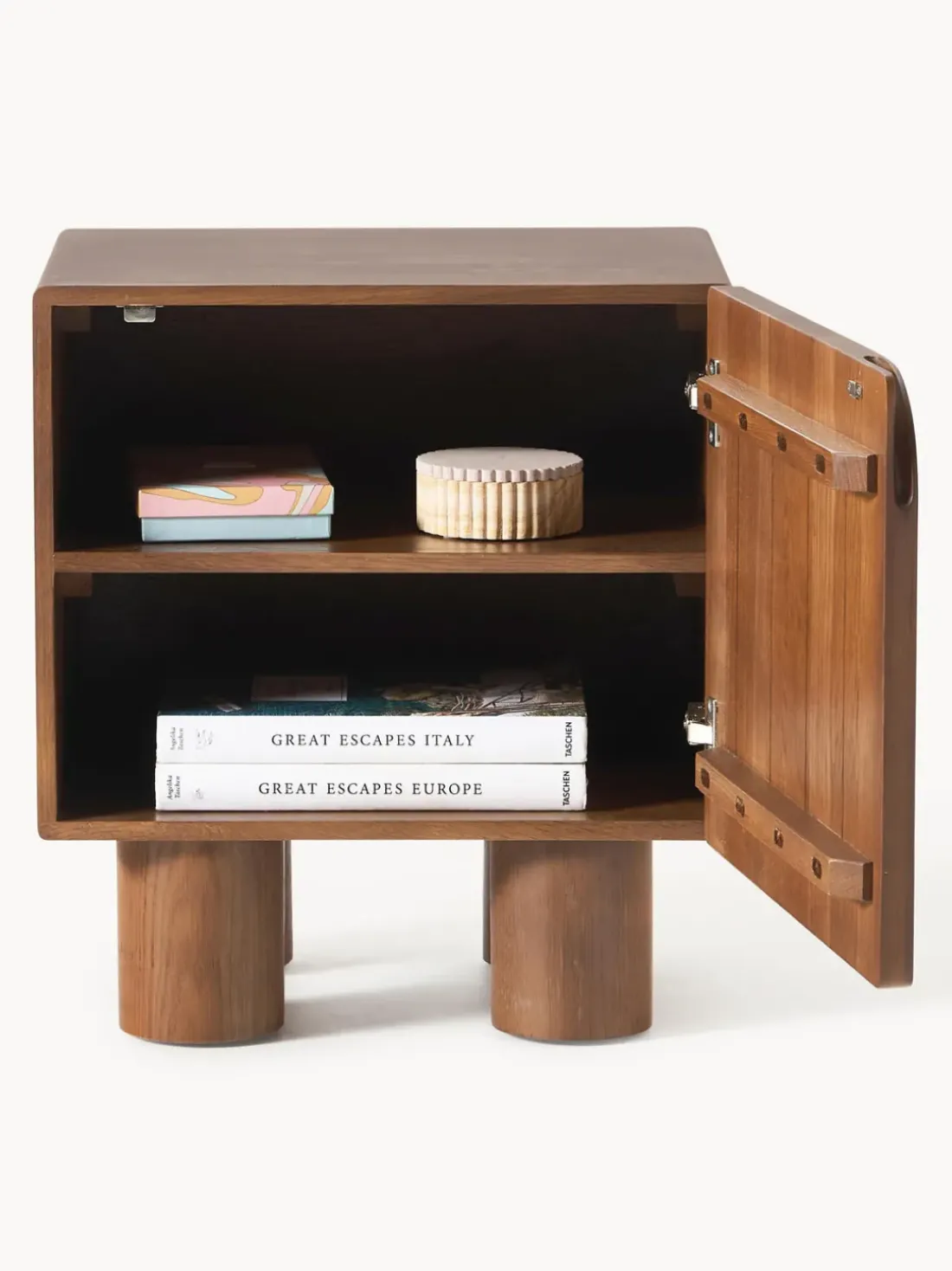 Mesita de noche de madera de roble Cadi
