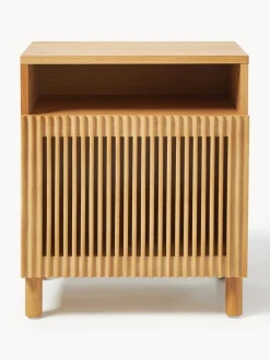 Mesita de noche de madera de roble Beyla