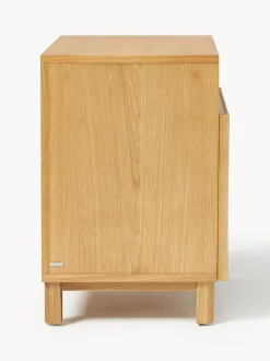 Mesita de noche de madera de roble Beyla