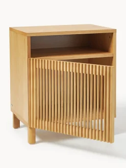 Mesita de noche de madera de roble Beyla