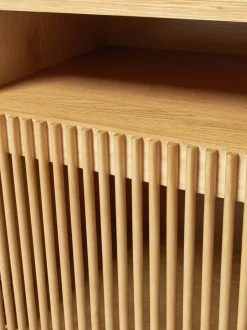 Mesita de noche de madera de roble Beyla