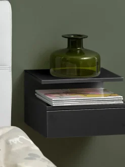 Mesita de noche de pared con cajón Ashlan