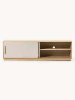 Mueble TV de madera con frente tapizado Wisp