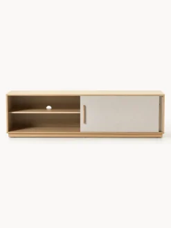 Mueble TV de madera con frente tapizado Wisp