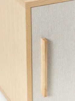 Mueble TV de madera con frente tapizado Wisp