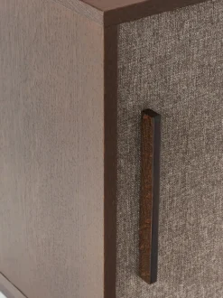 Mueble TV de madera con frente tapizado Wisp