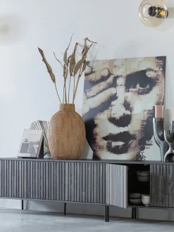 Mueble TV de madera de fresno Avourio, 3 puertas