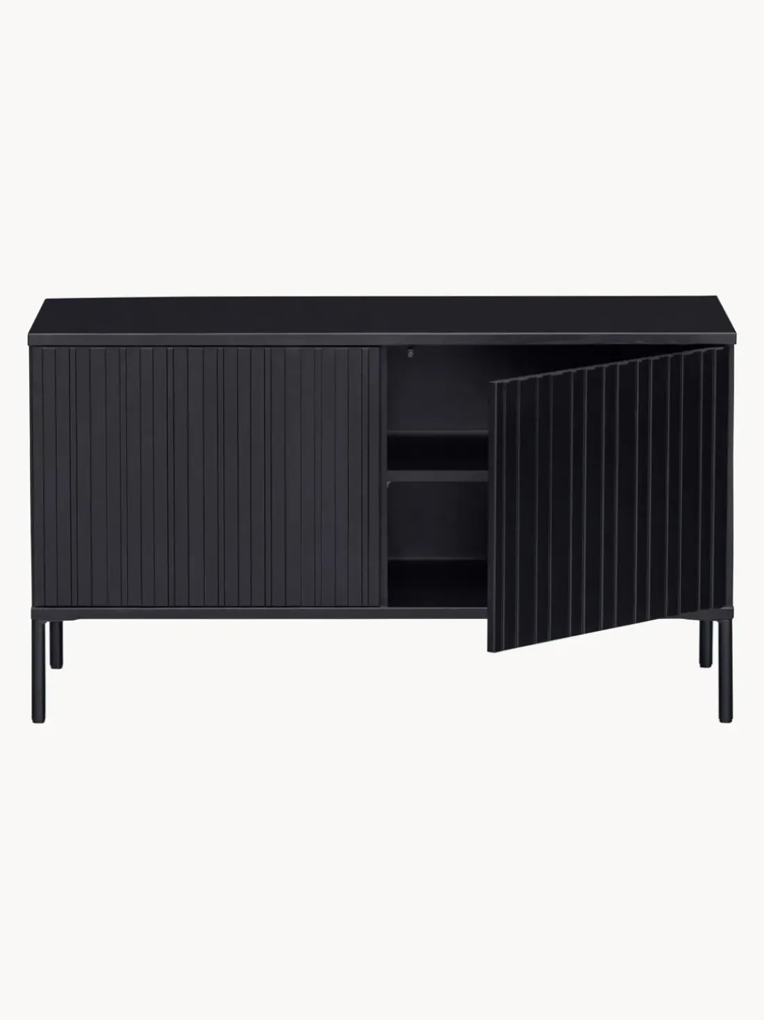 Mueble TV de madera de pino Avourio, 2 puertas