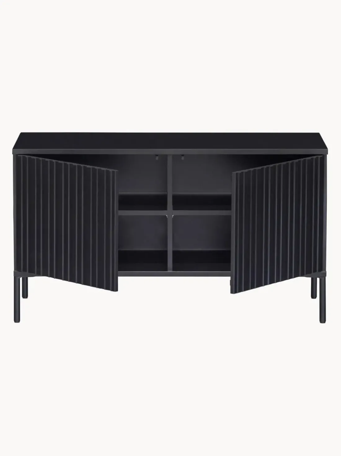 Mueble TV de madera de pino Avourio, 2 puertas