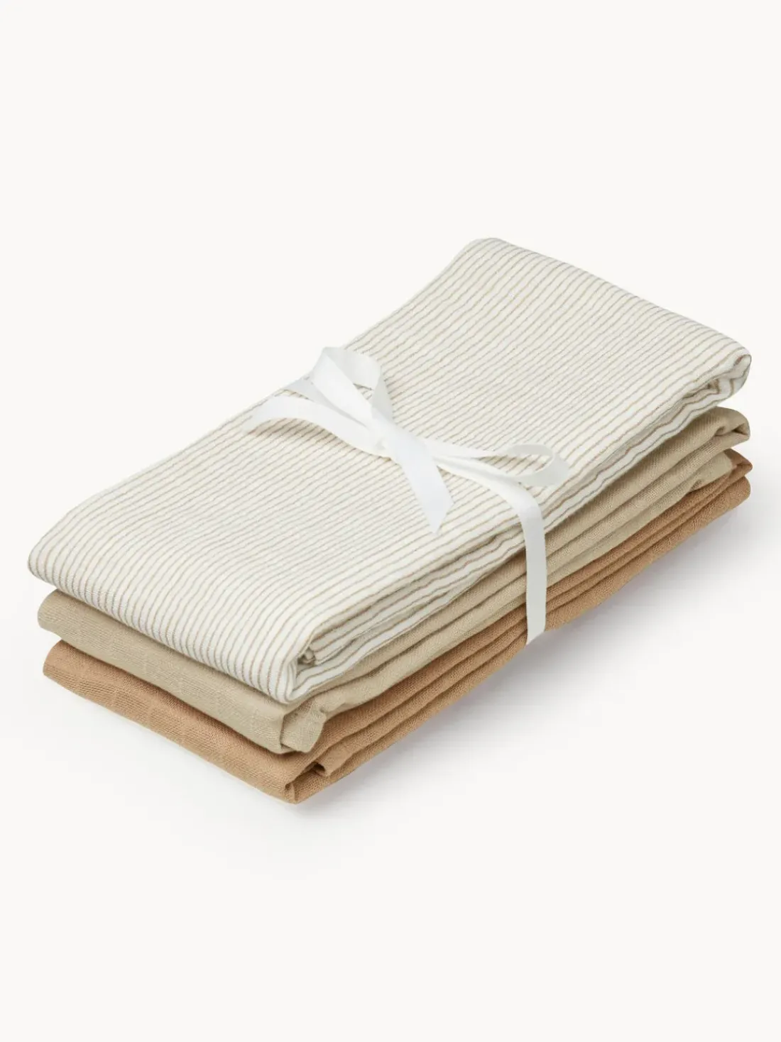 Muselinas para bebé de algodón ecológico Camel, 3 uds.