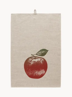Paño de cocina de lino artesanal Apfel