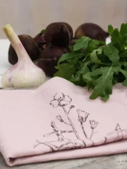Paño de cocina de lino artesanal Rocket