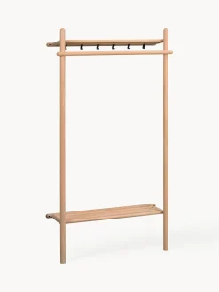 Perchero de pared de madera de roble Milford