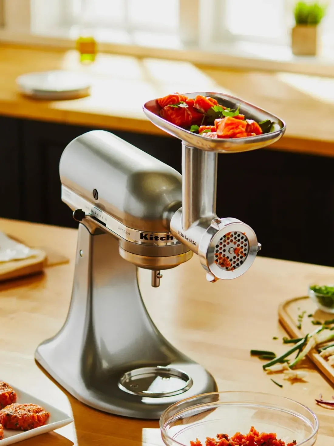 Picadora de metal con embutidora Kitchenaid