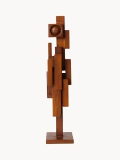 Pieza decorativa de madera de teca Skyline
