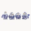 Piezas decorativas artesanales Blue Bird, 4 uds.