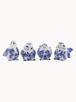 Piezas decorativas artesanales Blue Bird, 4 uds.