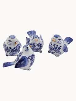 Piezas decorativas artesanales Blue Bird, 4 uds.