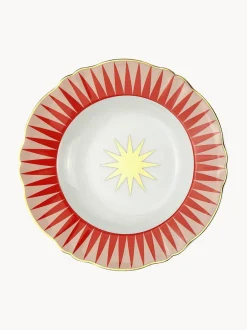 Plato hondo artesanal de porcelana Flash