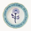 Plato hondo artesanal de porcelana Peony
