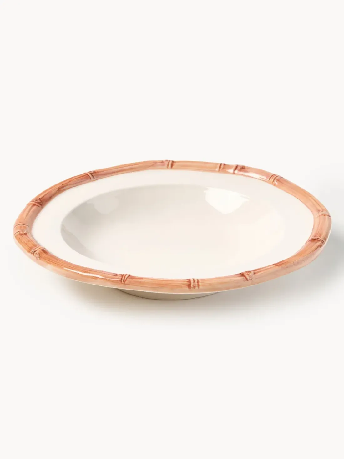 Plato hondo pintado a mano Bamboo