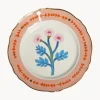 Plato llano artesanal de porcelana Primrose