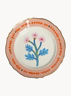 Plato llano artesanal de porcelana Primrose
