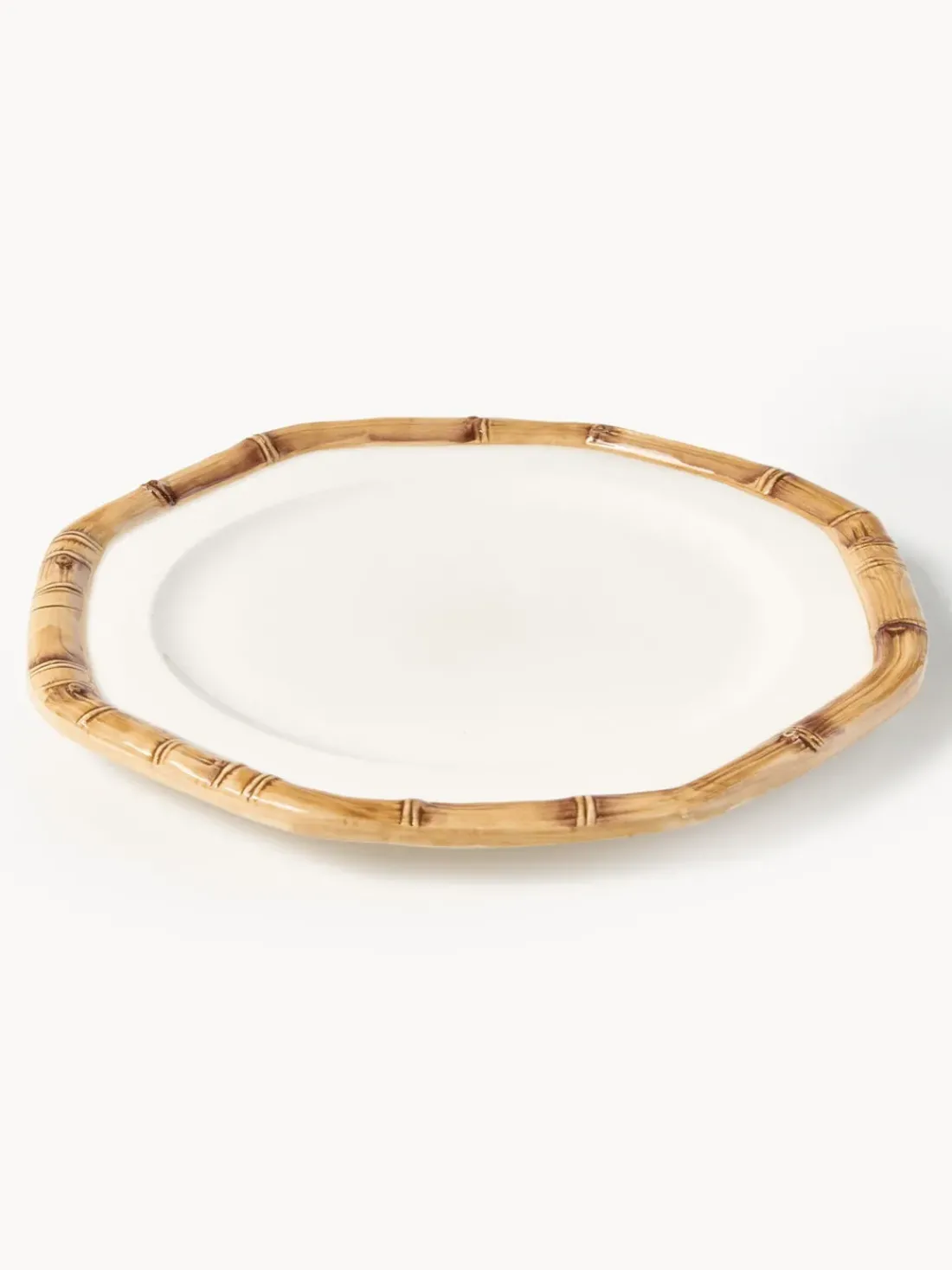 Plato llano pintado a mano Bamboo