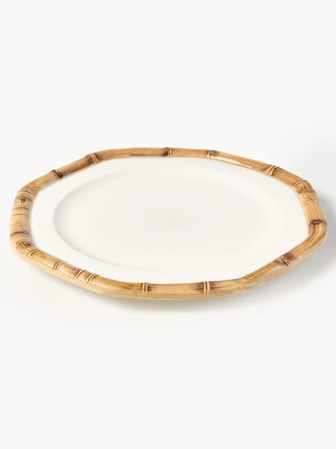 Plato llano pintado a mano Bamboo