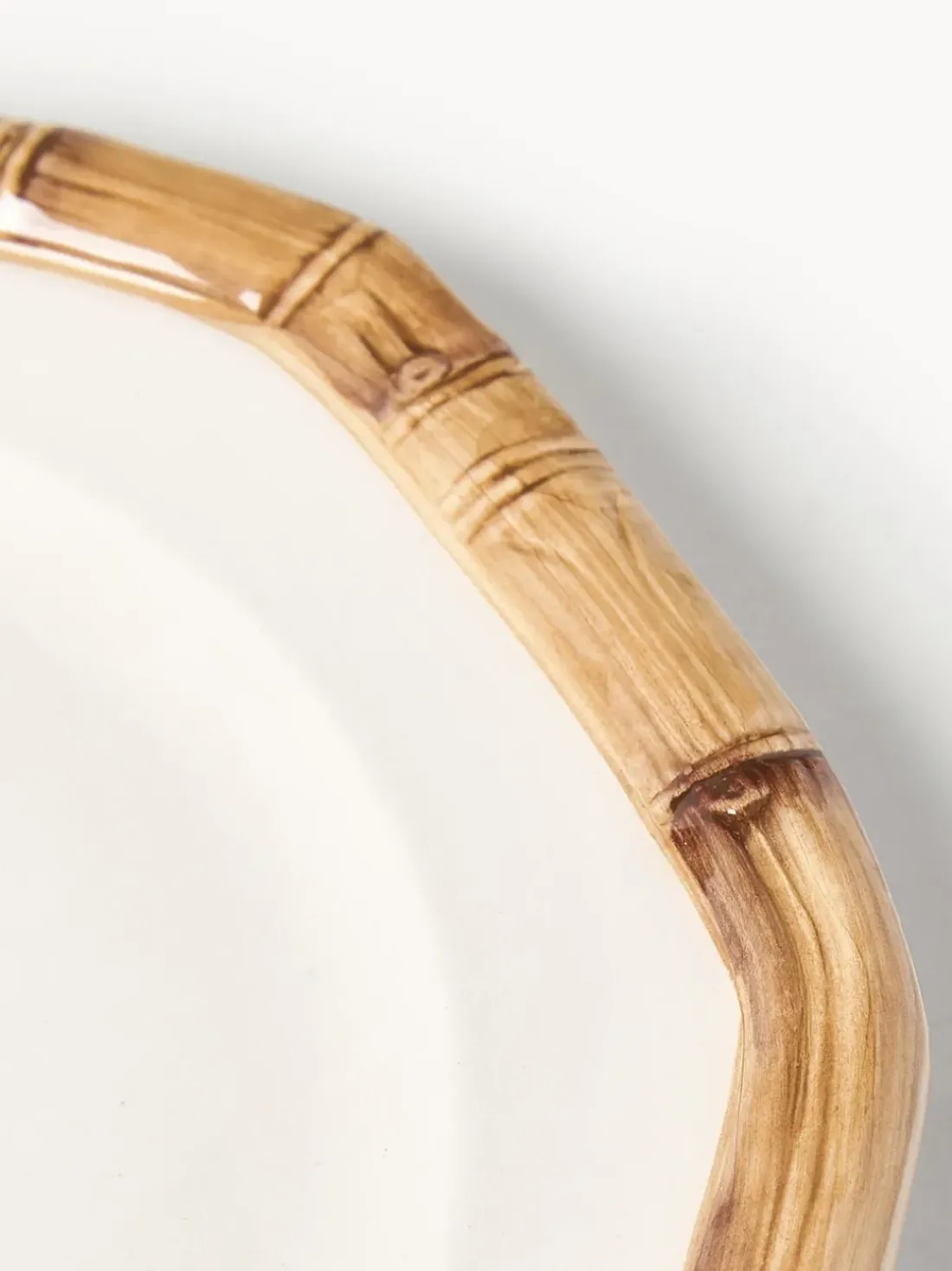 Plato llano pintado a mano Bamboo