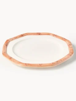 Plato llano pintado a mano Bamboo