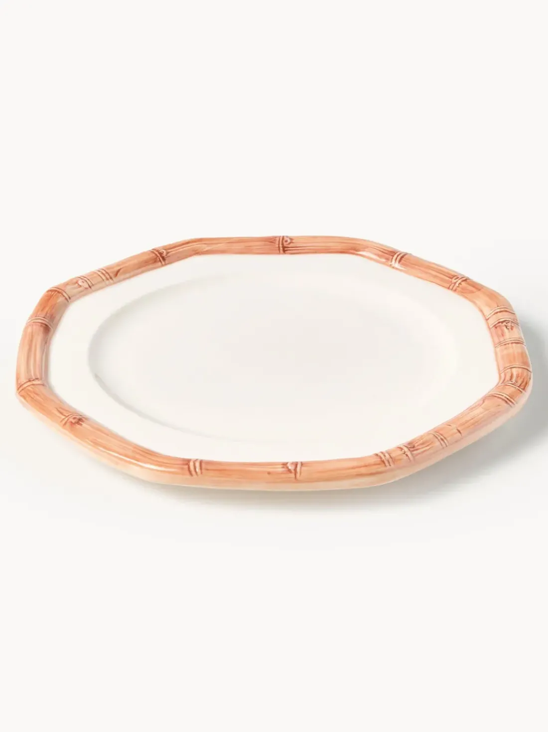 Plato llano pintado a mano Bamboo