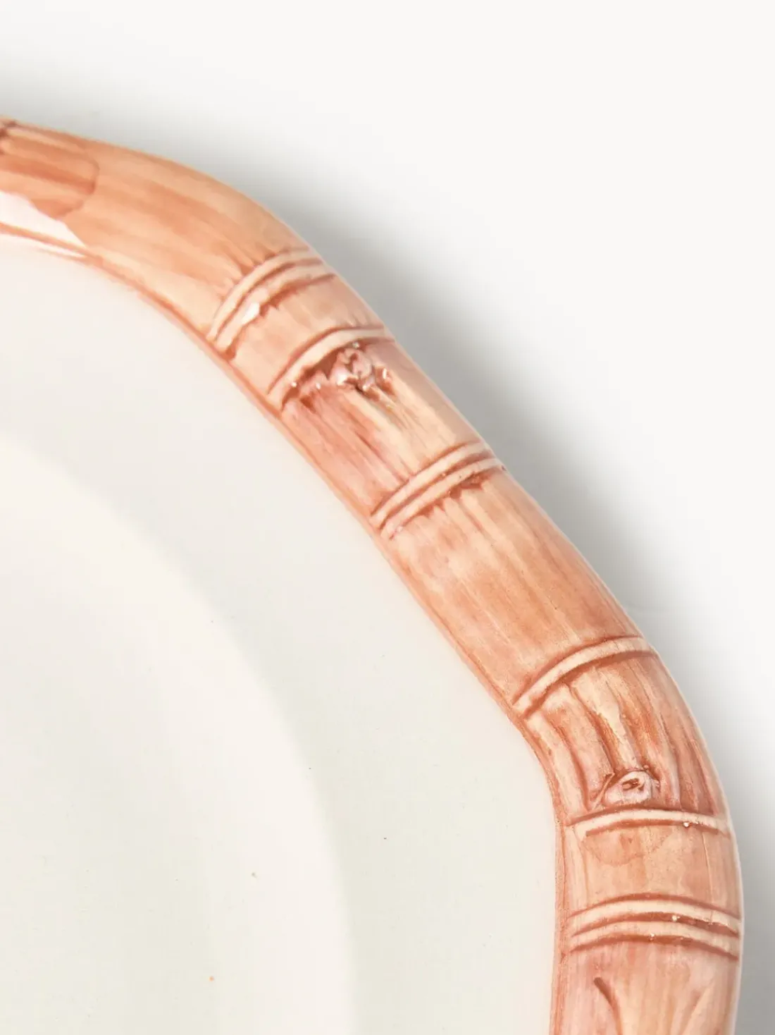 Plato llano pintado a mano Bamboo