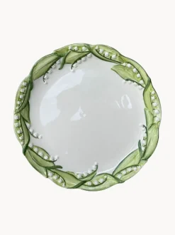 Plato llano pintado a mano Lily of the Valley