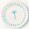 Plato llano pintado a mano The Palms