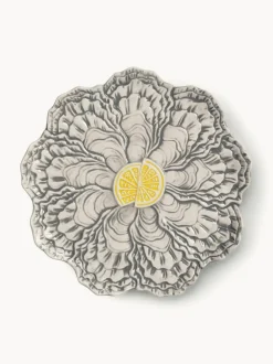 Plato postre de dolomita Oyster