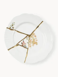 Plato postre de porcelana Kintsugi