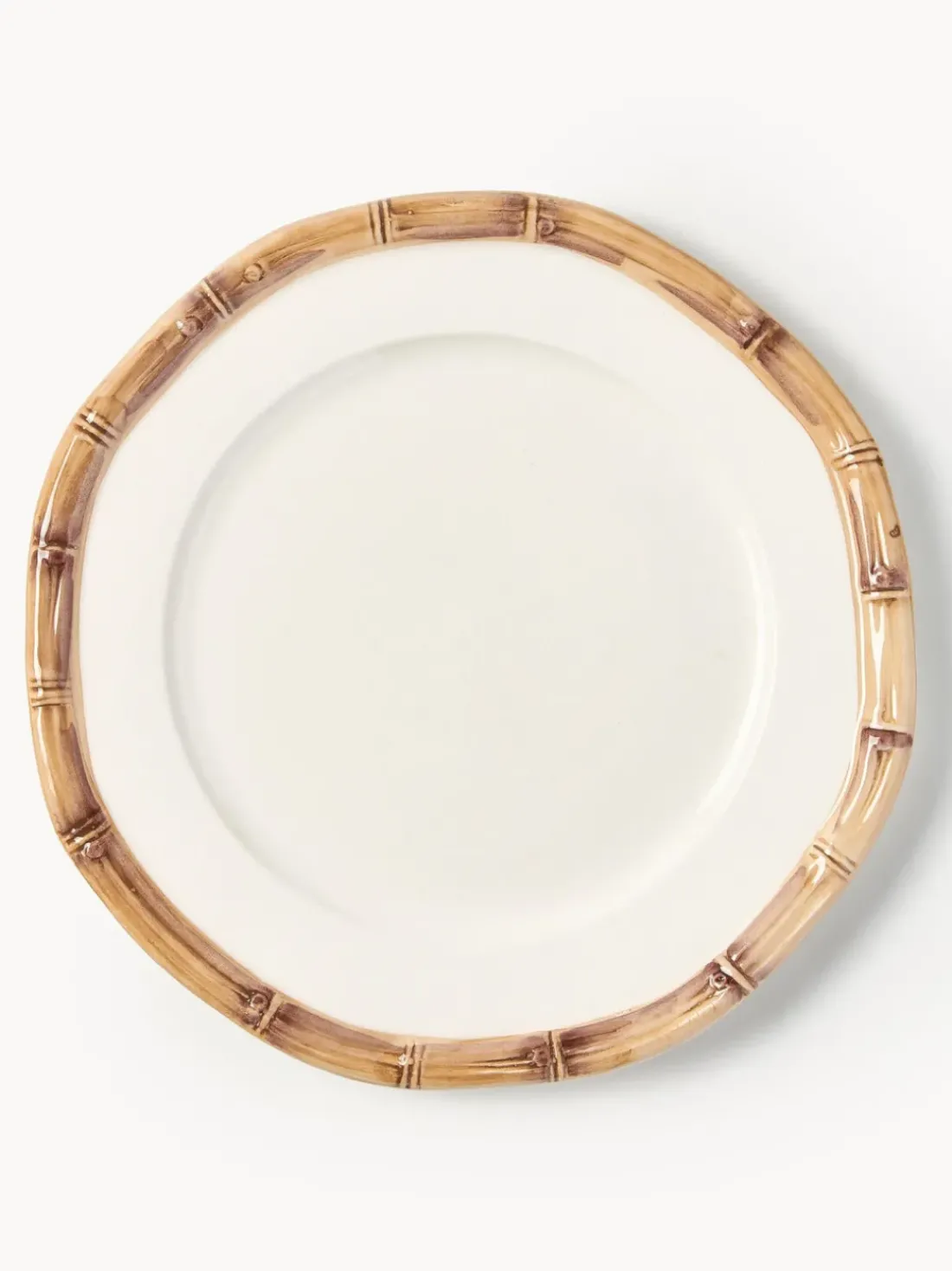 Plato postre pintado a mano Bamboo
