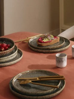 Platos de pasta artesanales con esmalte reactivo Danza, 4 uds.