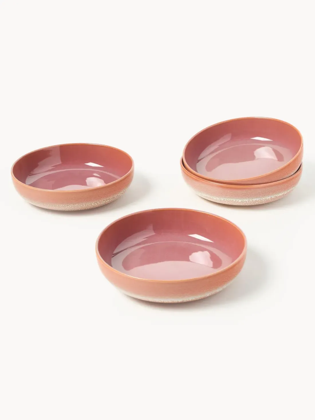 Platos hondos con esmalte reactivo Havana, 4 uds.