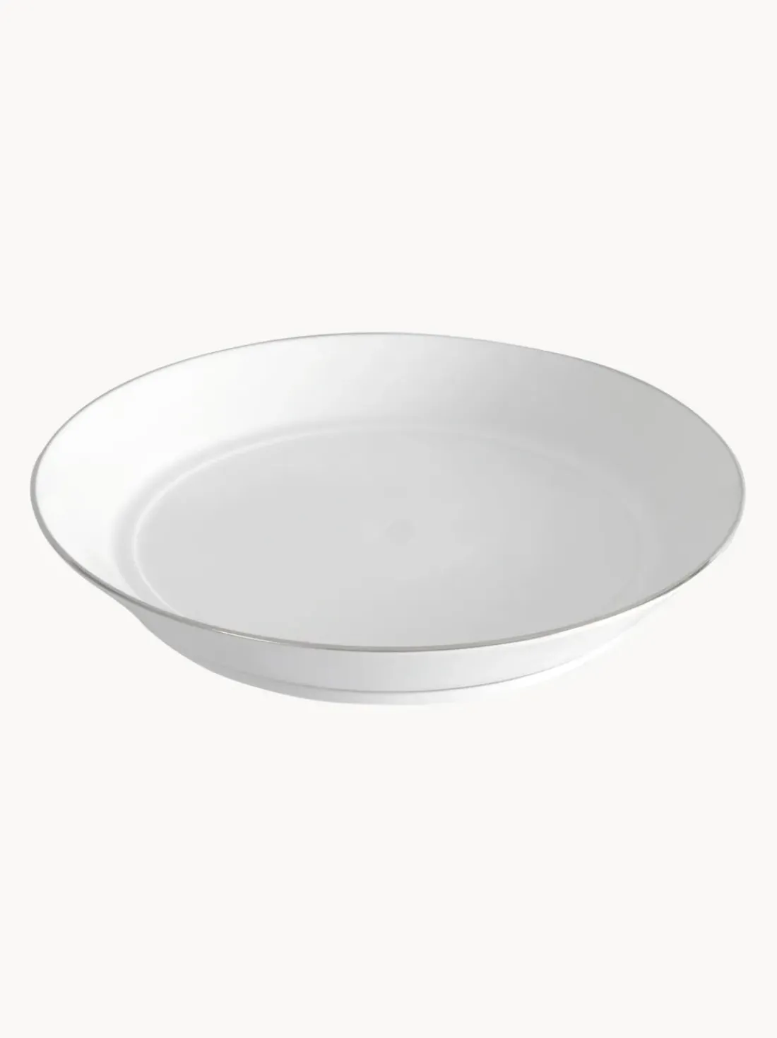 Platos hondos de porcelana con borde platino pintado a mano Vitruv, 2 uds.