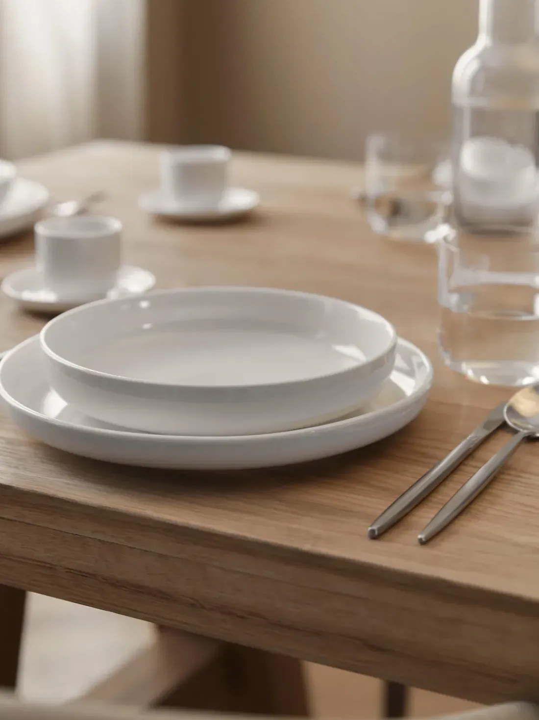 Platos hondos de porcelana Nessa, 4 uds.