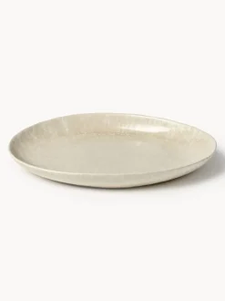 Platos llanos artesanales de forma orgánica Macey, 4 uds.