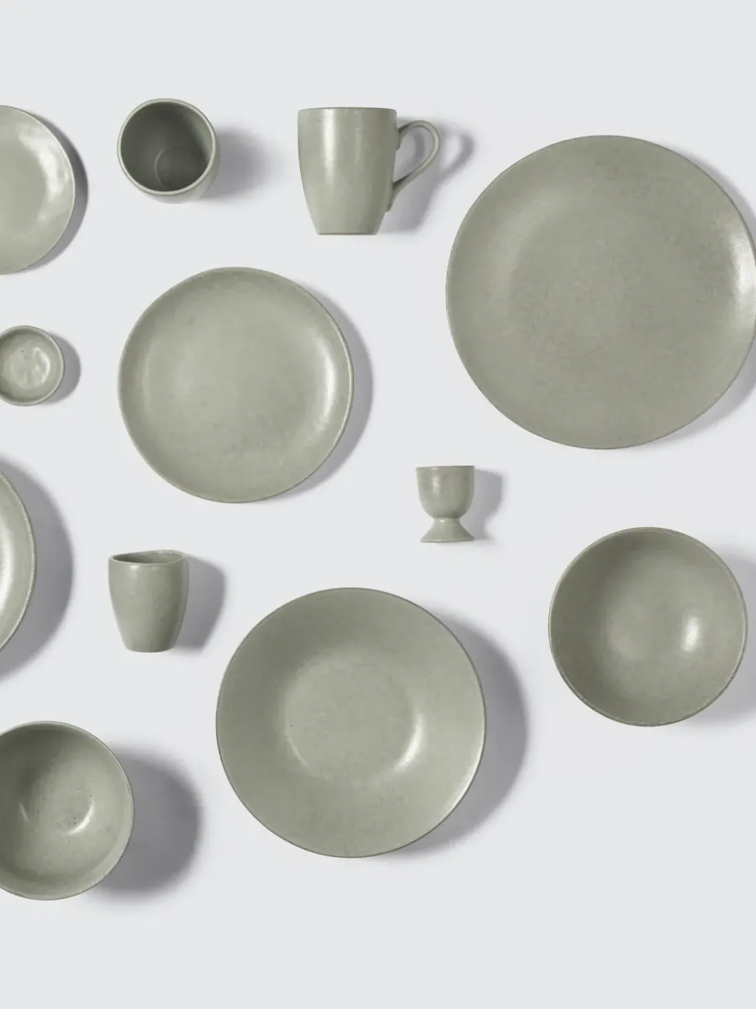 Platos llanos artesanales Nordic Marsh, 4 uds.