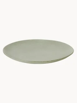 Platos llanos artesanales Nordic Marsh, 4 uds.
