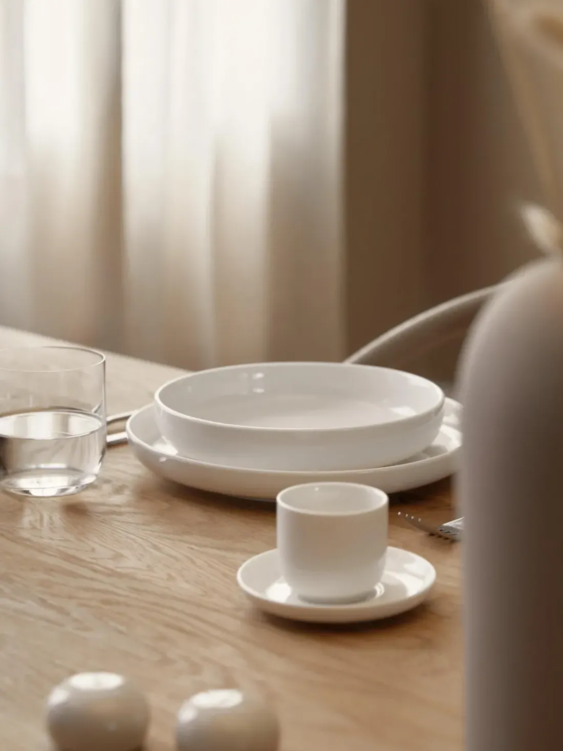 Platos llanos de porcelana Nessa, 4 uds.