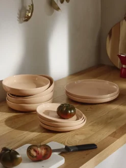 Platos llanos de porcelana Nessa, 4 uds.