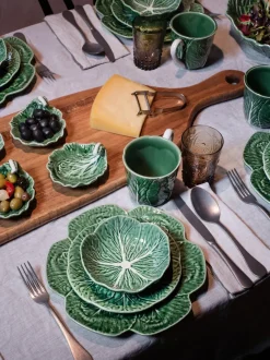 Platos llanos pintados a mano Cabbage, 2 uds.