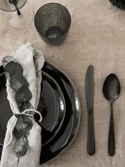 Platos postre artesanales Nordic Coal, 4 uds.